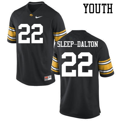Youth #22 Michael Sleep-Dalton Iowa Hawkeyes College Football Jerseys Sale-Black